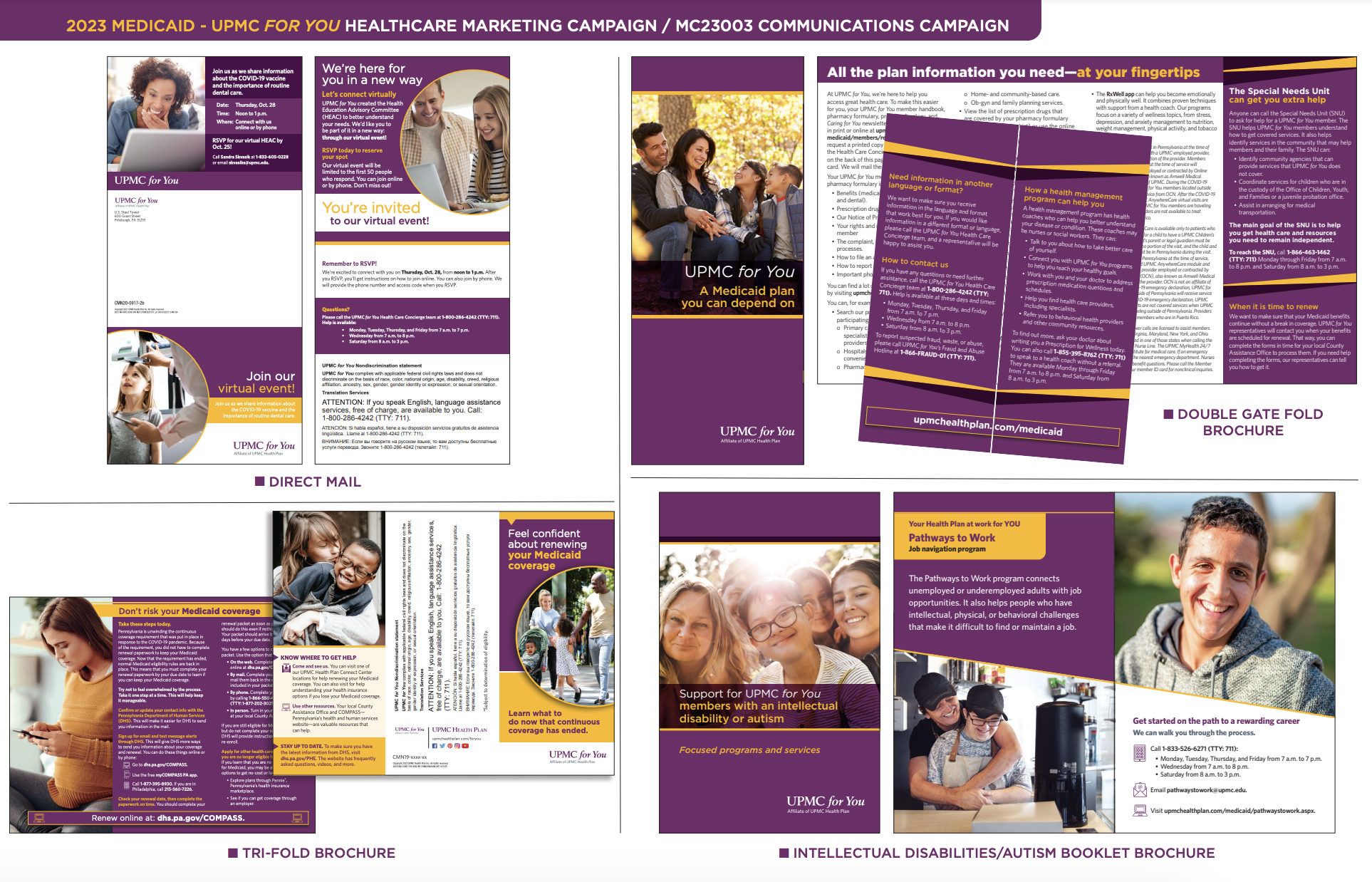 TITAN Health Awards Winner - UPMC Health Plan UPMC for You 2023 Medicaid Marketing Campaign 1