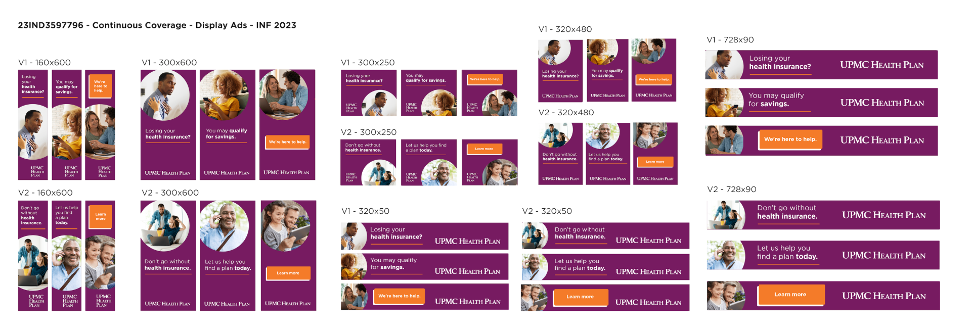 TITAN Health Awards Winner - 2023 UPMC Health Plan Continuous Coverage Display Ads 1