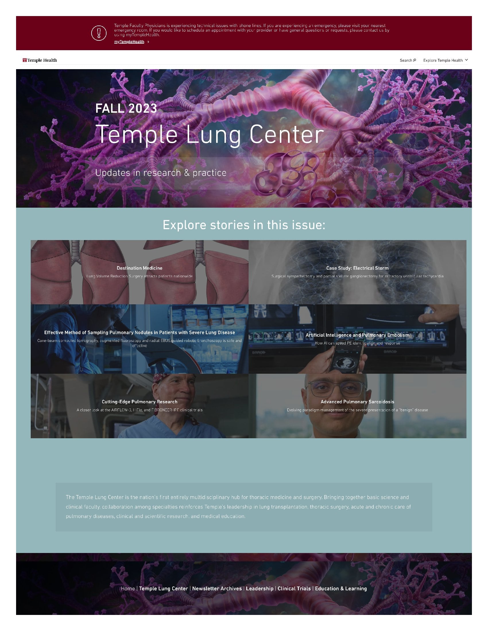 TITAN Health Awards Winner - Temple Lung Center Updates in Research and Practice 1
