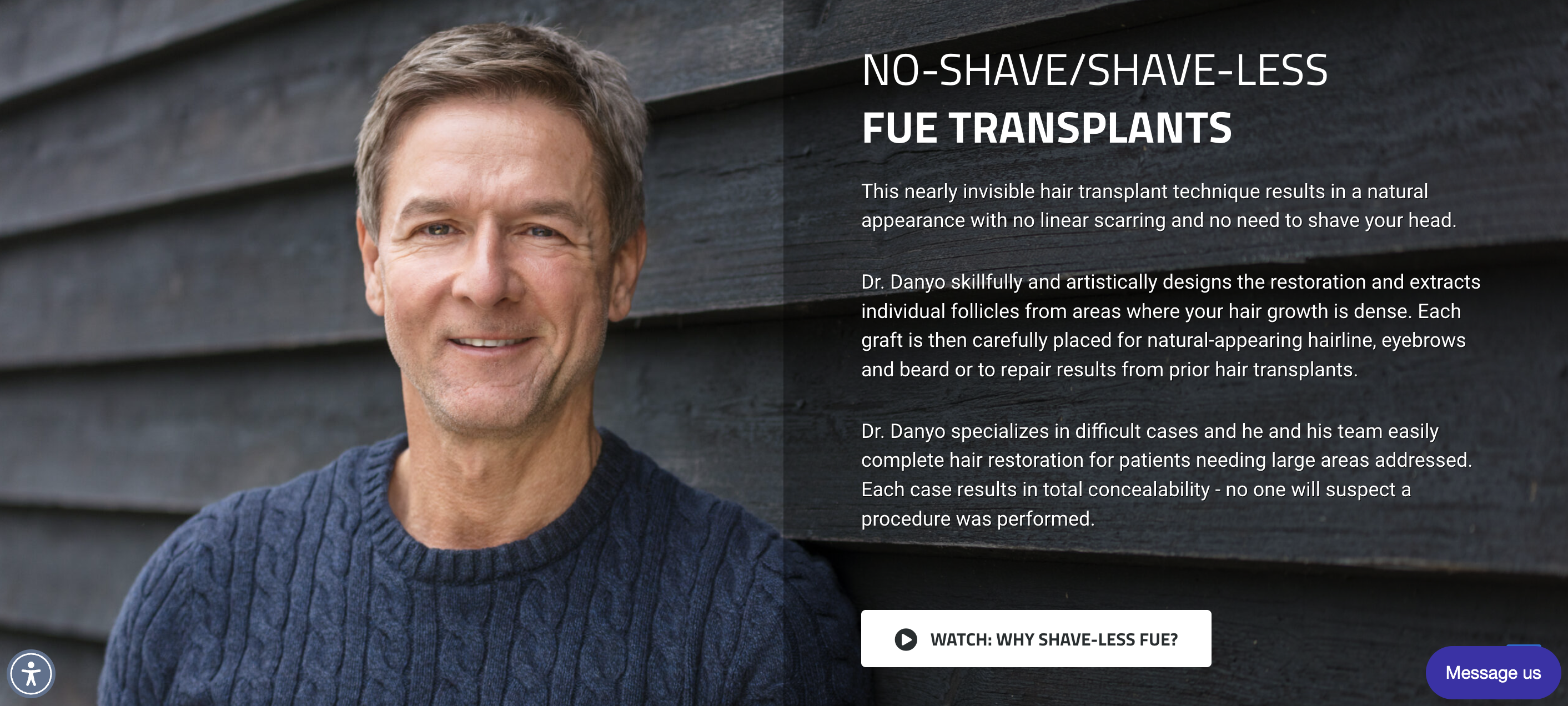 TITAN Health Awards Winner - Hair Restoration Website 2