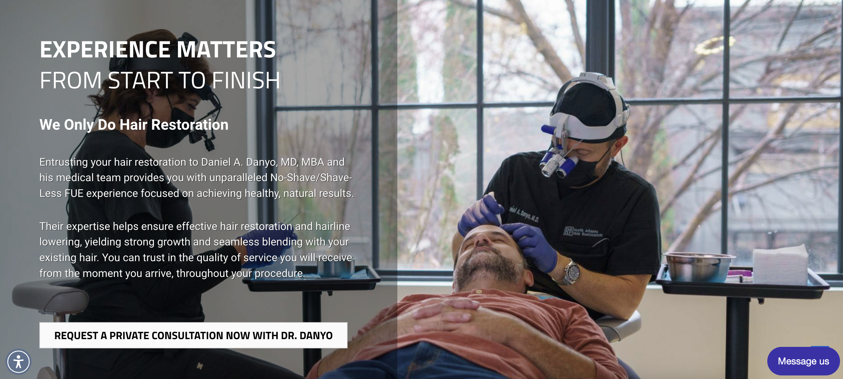 TITAN Health Awards Winner - Hair Restoration Website 3