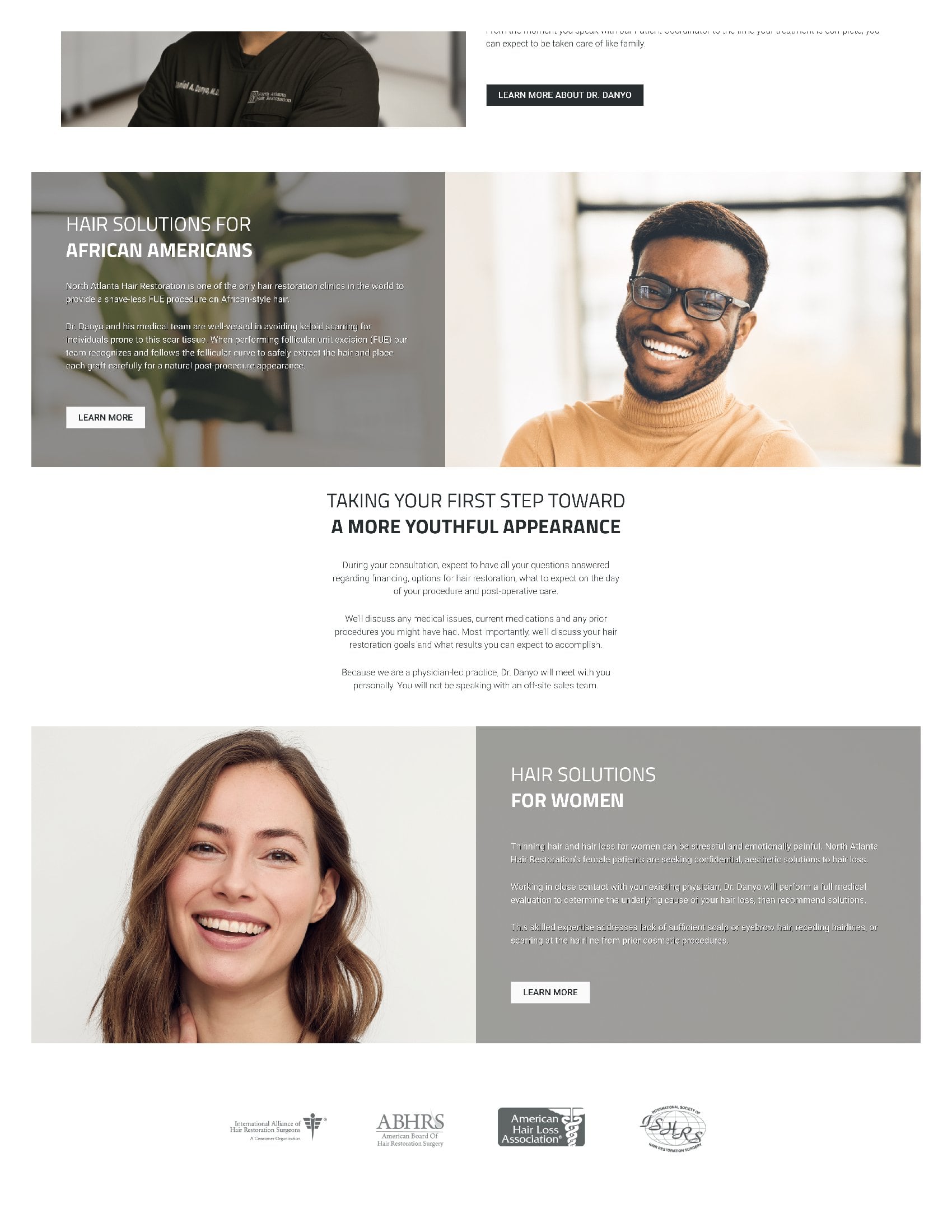 TITAN Health Awards Winner - Hair Restoration Website 8