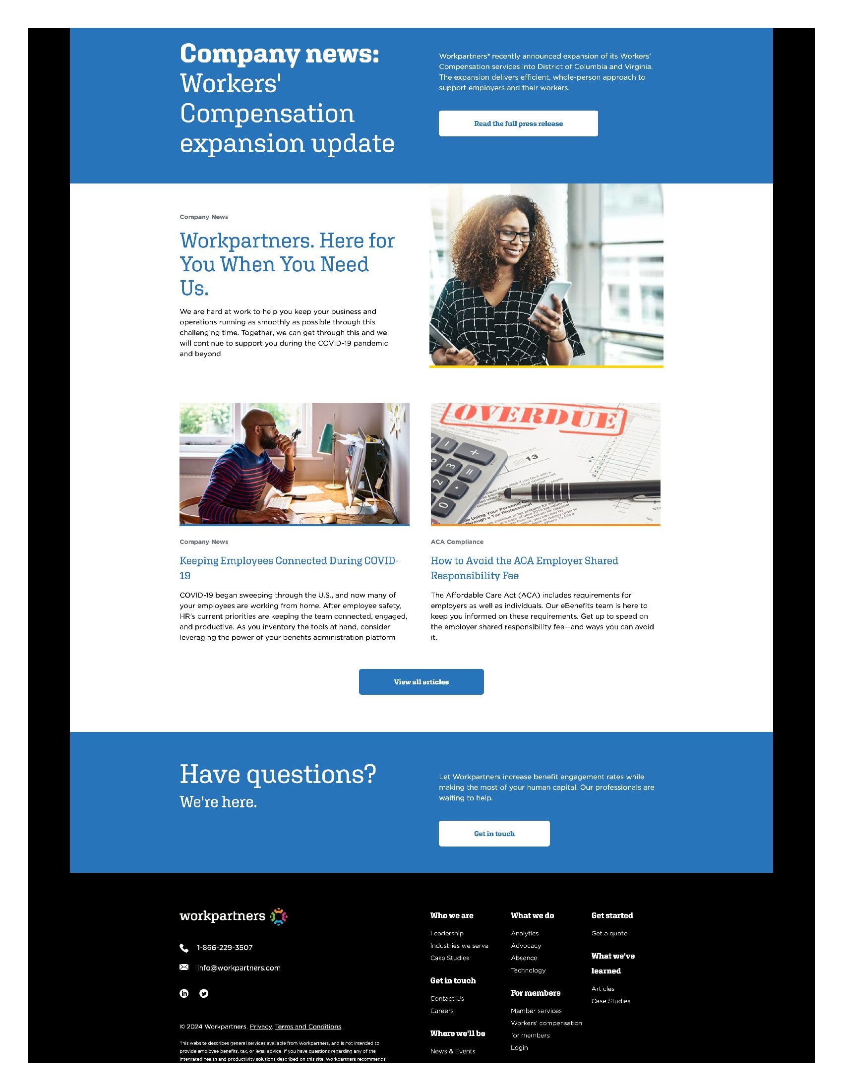 TITAN Health Awards Winner - UPMC Health Plan Workpartners Website Refresh 3
