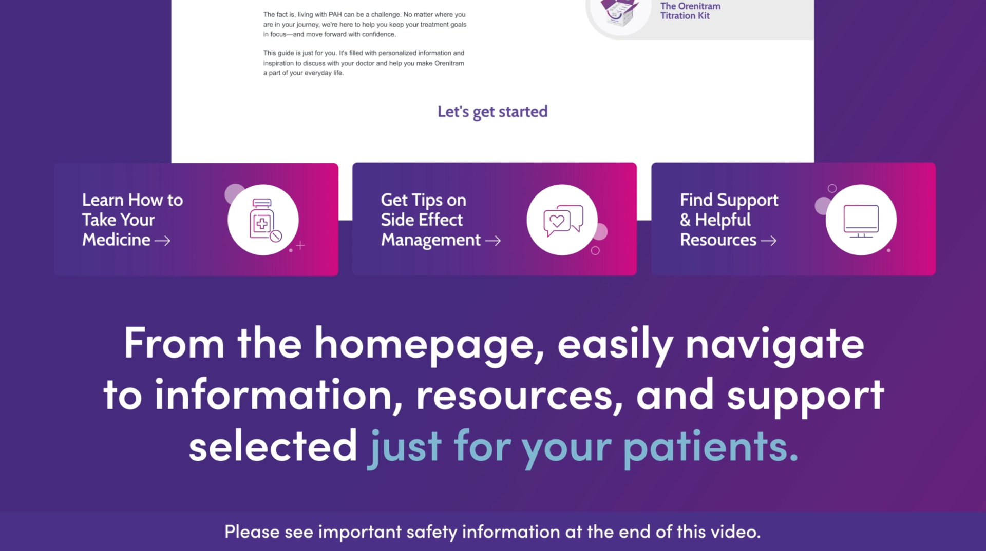 TITAN Health Awards Winner - MyOrenitram Overview Video 4