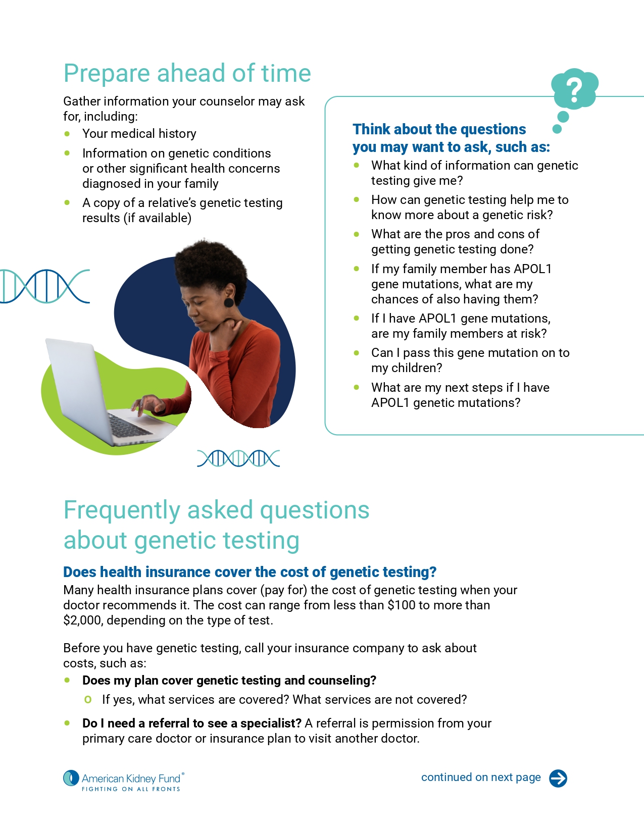 TITAN Health Awards Winner - APOL1-mediated kidney disease: Connect with a genetic counselor 3