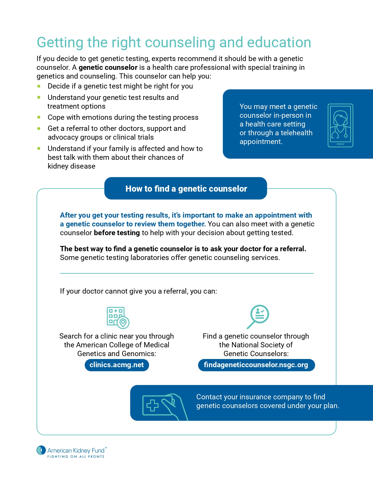 TITAN Health Awards Winner - APOL1-mediated kidney disease: Connect with a genetic counselor 2