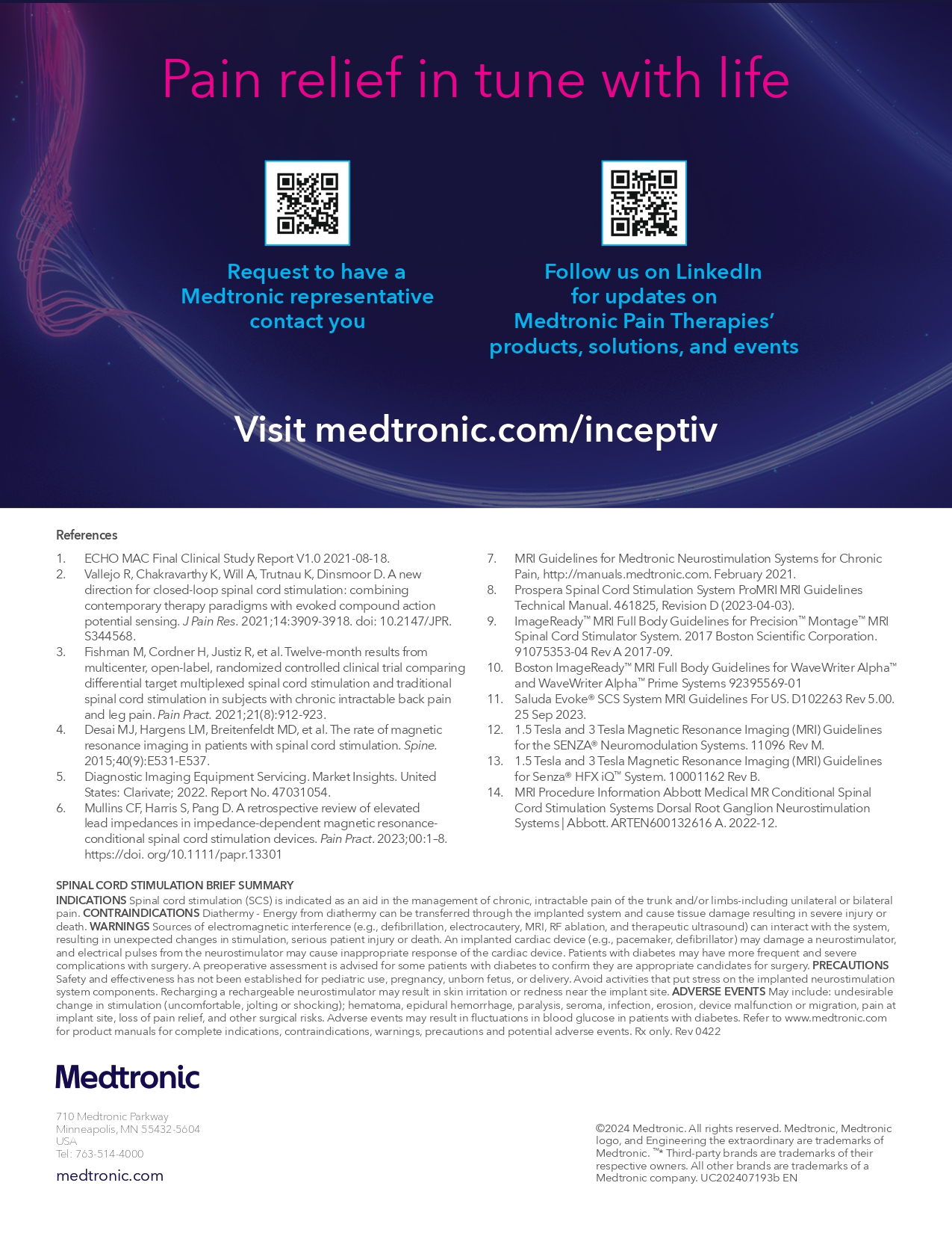 TITAN Health Awards Winner - Inceptiv™ Closed-Loop Spinal Cord Stimulator Receives U.S. FDA Approval for the Treatment of Chronic Pain 5