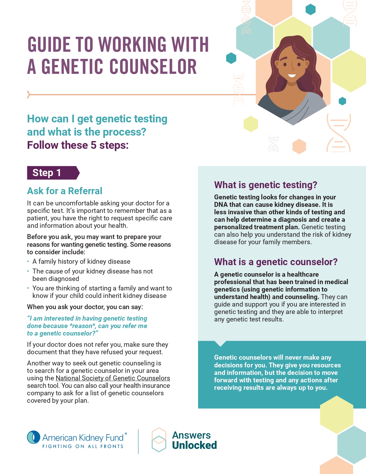 TITAN Health Awards Winner - Guide to Working with a Genetic Counselor 1