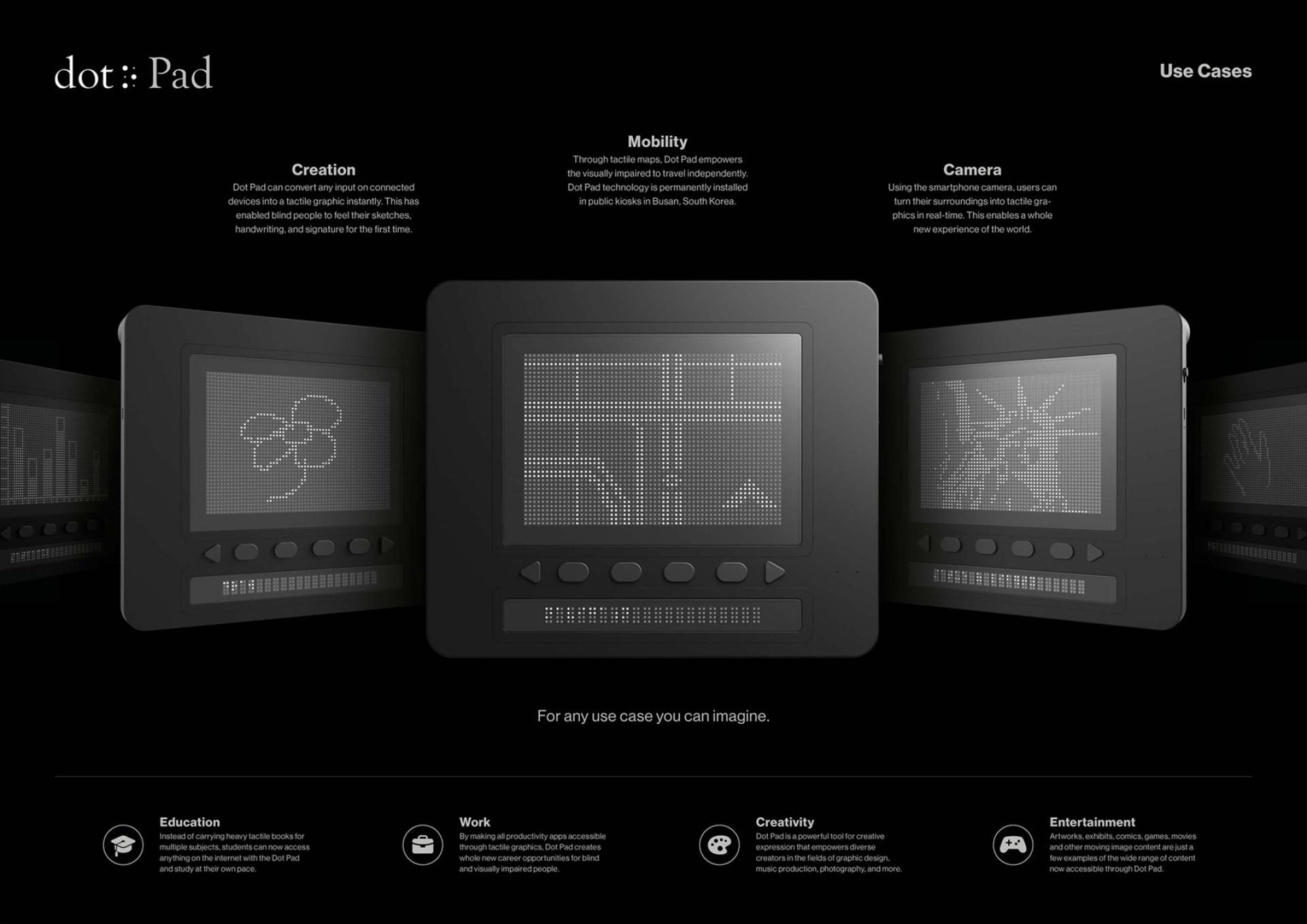 TITAN Health Awards Winner - Dot Pad. The first smart tactile graphics display. 2