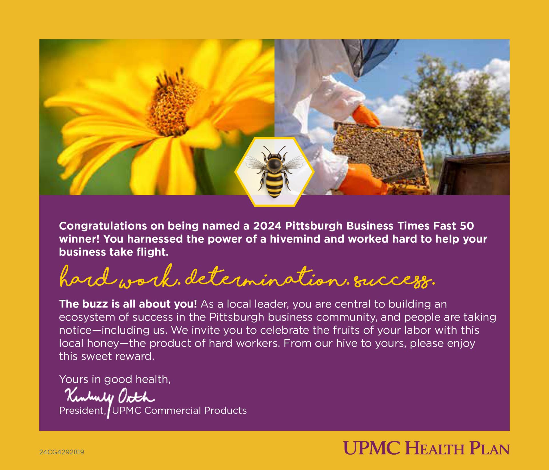 TITAN Health Awards Winner - UPMC Health Plan 50 Fastest Growing Companies-Packaging 1
