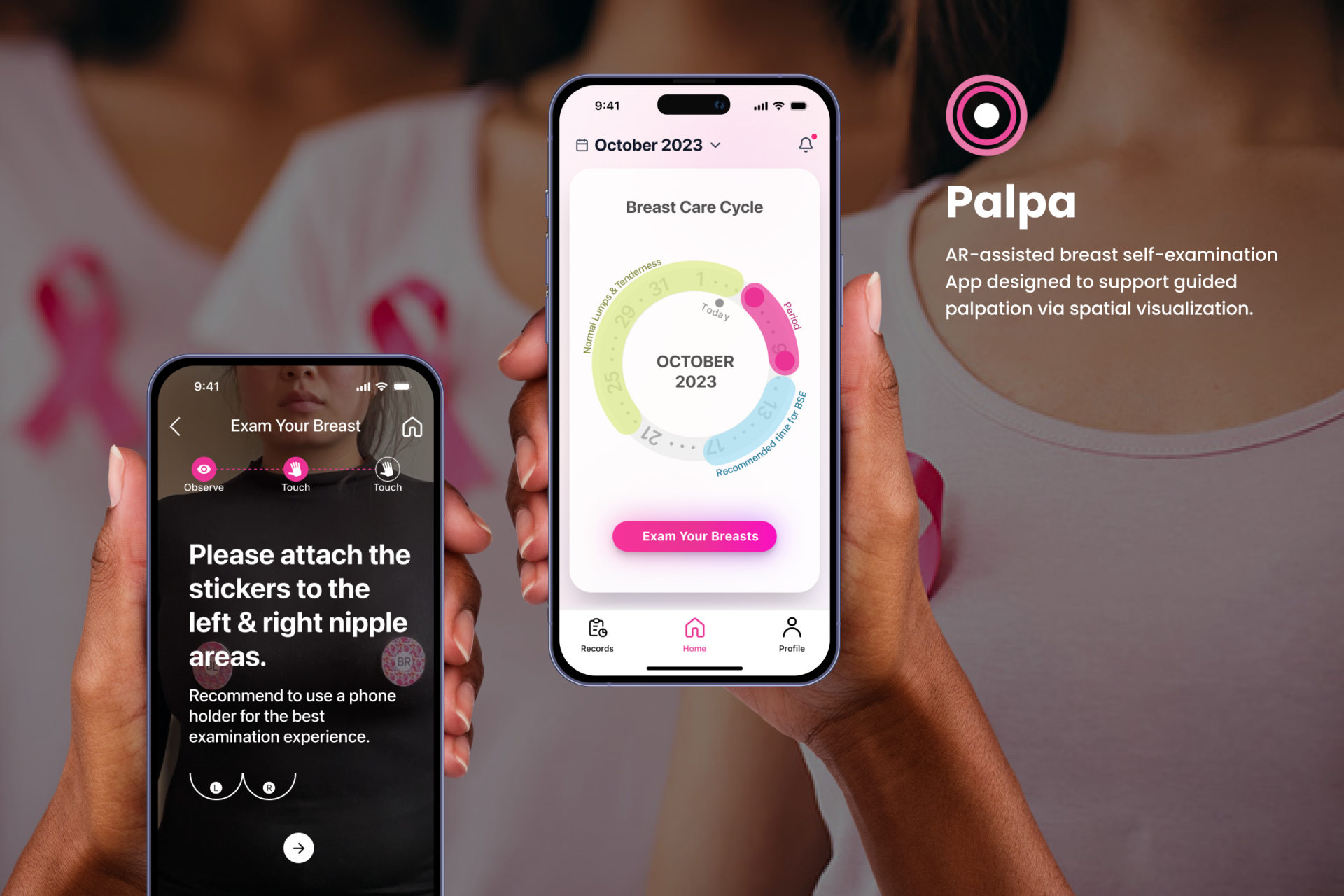 TITAN Health Awards Winner - Palpa: AR-Integrated App for Breast Self-Examination 1