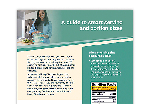 TITAN Health Awards Winner -  A guide to smart serving and portion sizes By American Kidney Fund