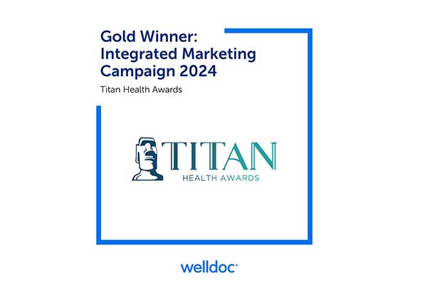 TITAN Health Awards News: Welldoc is the Gold Winner at the TITAN Business Awards!